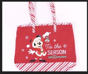 Walt Disney World Santa Mickey Christmas Tote NWT - Picture 1 of 2