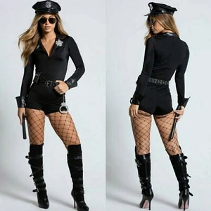 NEW Roma Lady Law Sexy Police Officer Cop 7 Piece Costume M/L Yandy - Picture 1 of 6