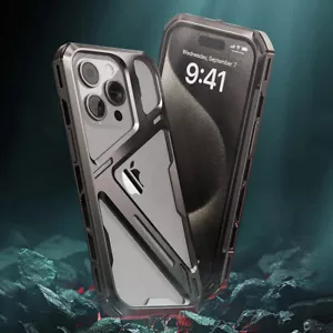 Funda de lujo de metal extraíble hueca a prueba de golpes para iPhone 15 14 Pro Max - Imagen 1 de 16