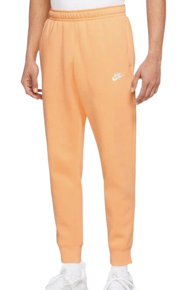 Nike NSW Club Fleece Jogger Pants BV2671-734 Orange Cream Men's Size 2XL