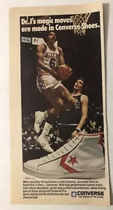 1970s Dr J’s Converse Shoes Vintage Print Ad pa23 - Picture 1 of 3