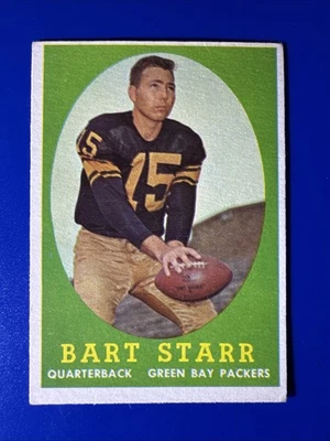 1958 Topps #66 Bart Starr ¡Ex!  ¡MIRA!  ¡Increíble color y atractivo visual! *SNOCARDS* Foto 1 de 2