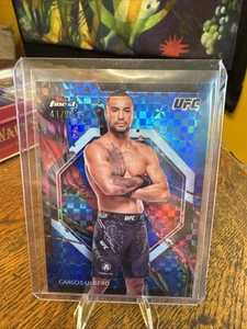2024 Topps Finest UFC Common Carlos Ulberg Blue Checkerboard Refractor 41/99 - Picture 1 of 2