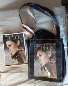 Mary Kay Black Pink Tote Bag w/ Display Pocket + “The Look” Catalogs, 9.5x12x5" - Picture 1 of 7