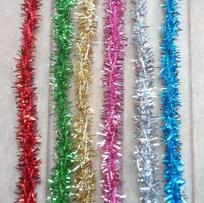 1:12 Dolls House Miniature: Christmas Tree Tinsel 8mm Wide - Mixed Set or Same - Image 1 of 4