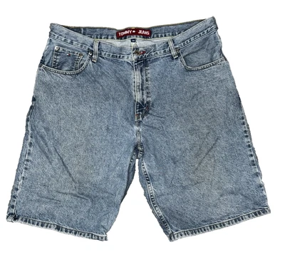 Pantalones Cortos de Jean Tommy Hilfiger Para Hombre 38 Clásicos Azul Denim Papá Y2K Años 90 De Colección Foto 1 de 4