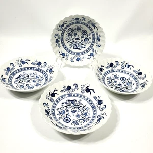 Set of 4 J & G Meakin Blue Nordic Onion 6-1/2" Coupe Cereal Soup Dessert Bowls - Picture 1 of 6