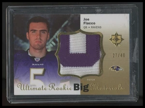 2008 ULTIMATE COLLECTION JOE FLACCO RC GAME WORN JUMBO PATCH + JUMBO JERSEY /40 - Picture 1 of 2