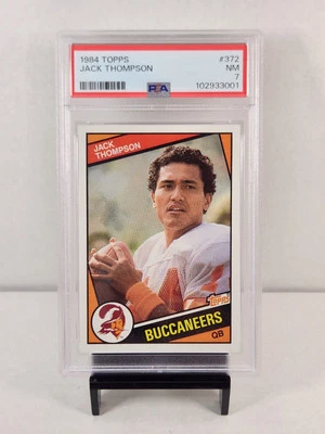 1984 Topps #372 Jack Thompson Near Mint 7 Buccaneers POP 2 New Grade - Image 1 of 3