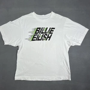 Billie Eilish Shirt Mens Extra Small White Uniqlo Flame Graphic Tee 2020 Music - Picture 1 of 11