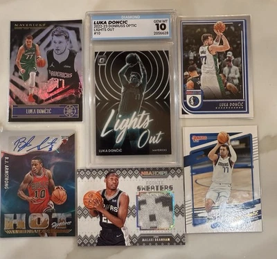2022-23 帕尼尼 Donruss Luka Dončić 卡套装 (4) + Relic Malaki Branham & Auto B.J — 第 1/4 张图片