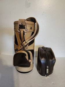MacGregor Tan Brown Synthetic 18 Inch Mini Organizer Golf Bag( Rare) - Picture 1 of 12
