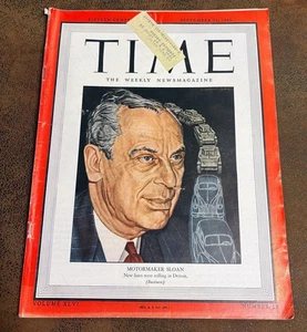 Time Mag Motormaker Sloan September 24, 1945 7X - Picture 1 of 2