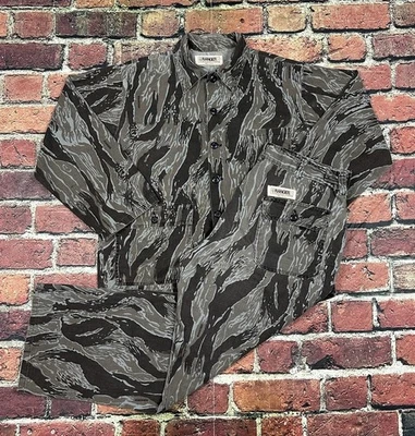 Vintage Ranger Camo Shirt and Pants Set Button Down Hunting Camouflage 80s Large - Image 1 of 4