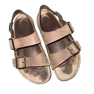 Birkenstock Milano Sandals Brown Leather Women Size 40 / US 9 - Picture 1 of 3