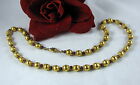 Vintage Ornate Gold tone Metal Beaded Necklace FERAL CAT RESCUE
