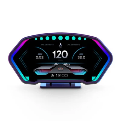 OBD GPS Car Dashboard HUD Head Up Display Digital Speedometer MPH KMH Gauge RPM - Image 1 of 4