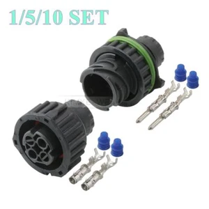 Kit de enchufe conector circular hembra macho automotriz 2 pines AMP DIN 72585 - Imagen 1 de 4