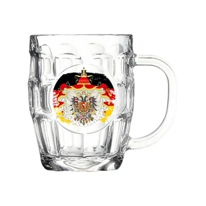 Tübinger Bierkrug Deutschland Germania 20oz Glass Oktoberfest Germany Bierdeckel - Picture 1 of 8