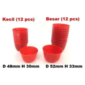 Puto Molds Banh Bong Pichi pichi Kutsinta Cups Dessert 36 PCS Red Color SHIP US - Picture 1 of 2