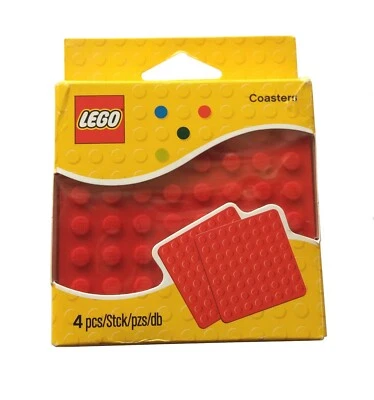 Lego Silicone Coasters #850421 - Red - 3.75" x 3.75" - Rare Official Gear - New - Image 1 of 4