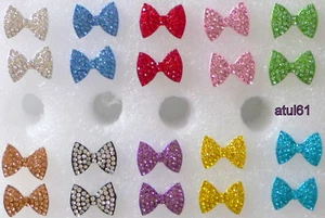 Bow Diamante Crystal Rhinestone Funky Country Dance Ear Stud Earrings NEW - Picture 1 of 22