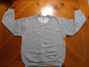 NWOT Fruit Of The Loom Youth's Gray Long Sleeve Sweatshirt Size 10/12 - Picture 1 of 7