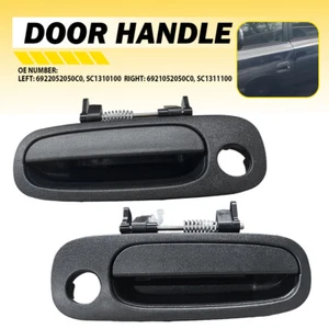 For 04-06 Scion xB Black Front Drive Passenger Side Outer Door Handle w/ Keyhole - Picture 1 of 38