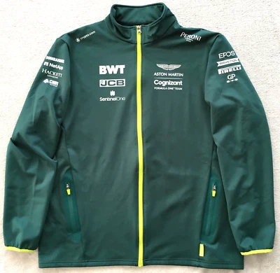 Aston Martin F1 Team Pelmark mens Formula 1 One Green Softshell Jacket size 2XL - Image 1 of 4