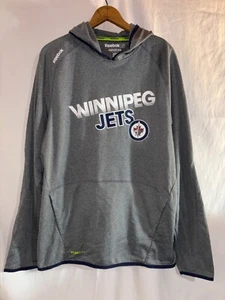 Winnipeg Jets Hockey Reebok Sweatshirt Herren L grau NHL Neu ohne Etikett NEU Hoodie - Bild 1 von 3