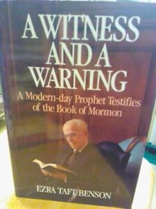 Ezra Taft Benson podpisana książka! "Świadek i ostrzeżenie" LDS 