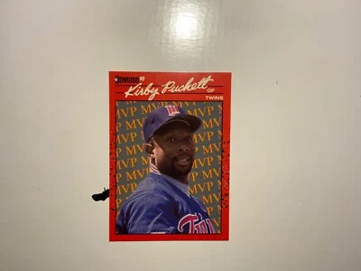 RARE KIRBY PUCKETT ERROR CARD* in great condition. MVP CARD 1990 - Image 1 of 2