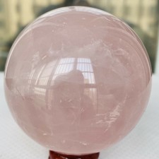 Natural powder crystal ball mineral healing Polished sphere+stent 382g