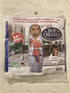 BOP OBAMA Inflatable Punching Bag from Big Mouth Toys 54” Tall NEW in Pkg RARE - Picture 1 of 10