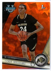 2023-24 Bowman Chrome U Sapphire CODY WILLIAMS 1st Orange Refractor RC #d/25 - Bild 1 von 2