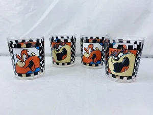 Vtg. 90s Lot of 4 Plastic Cups Looney Tunes Zak Designs Taz Devil Yosemite Sam - Picture 1 of 5