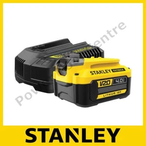 Stanley FatMax 18V V20 Li-Ion SFMCB12 Fast Charger & SFMCB204 4.0Ah Battery