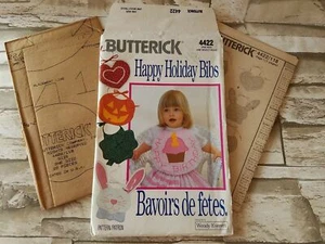 Butterick Sewing Pattern 4422 Happy Holiday Bibs One Size - Picture 1 of 10