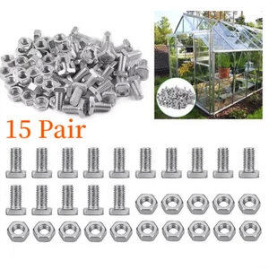 15Paire Serre Boulons & Écrous Aluminium Tête Carrée Boulons Serre Clips M6x12mm - Imagen 1 de 12