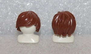 Playmobil Haare 2 Perücken " Mann Braun Seitenscheitel " Wikinger Piraten - Bild 1 von 2