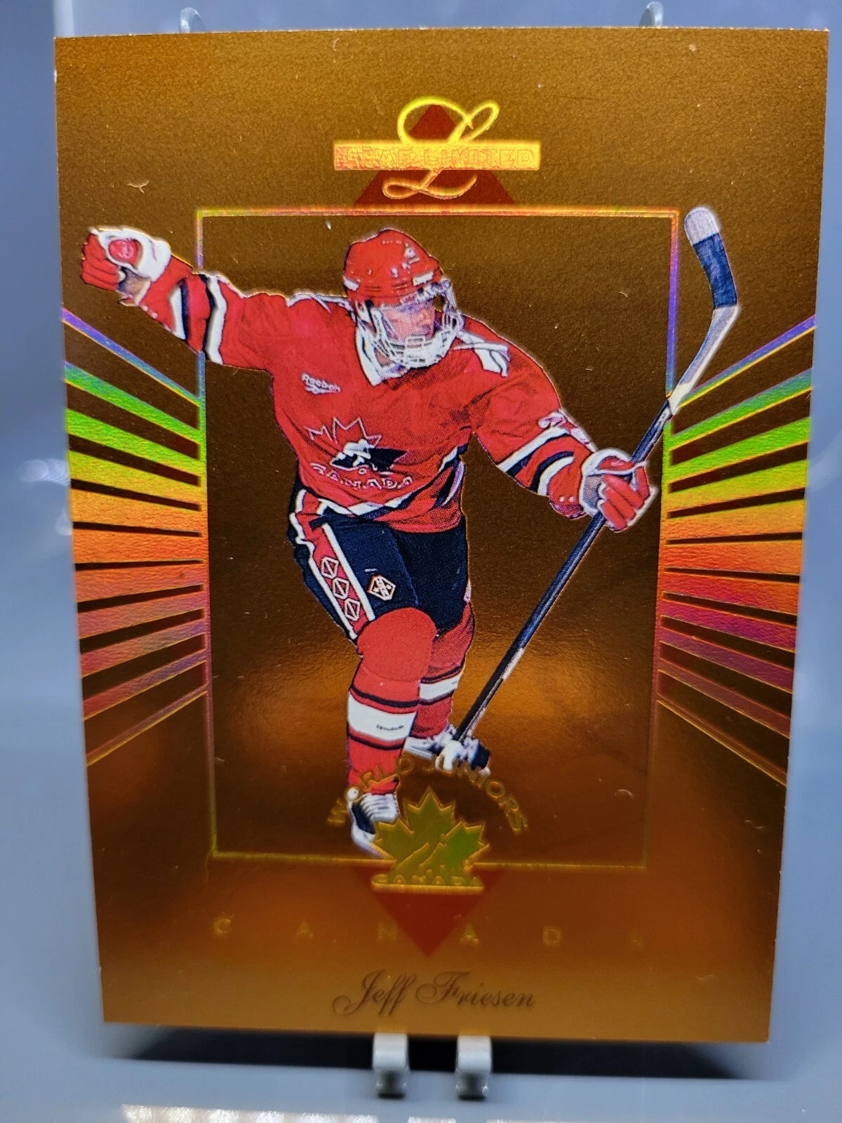 1995-96 leaf limited Jeff Friesen Word Juniors 3939/5000