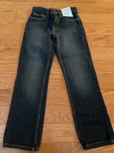 NWT CAT & JACK Girl 8 Slim Relaxed Straight Adjustable Waist Jeans - Picture 1 of 11