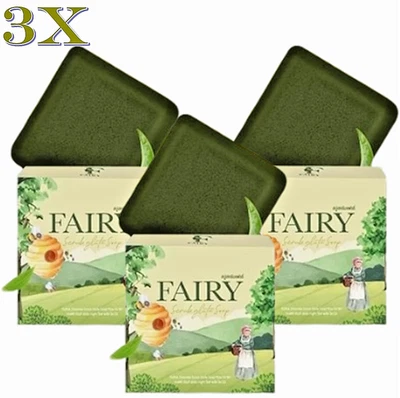 3X Fairy Scrub Gluta Soap Brightening Skin Green Tea Anti Body Dark Spots 60g. - Image 1 of 4