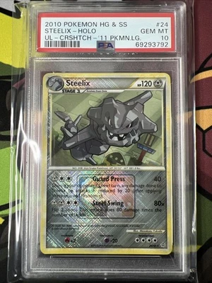 Steelix 24/95 Crosshatch Pokemon League Promo 2010 Unleashed PSA 10 POP 192!! - Image 1 of 4