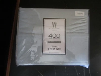 Wamsutta TWIN sheet set 400 Thread Count Sateen Weave Sky Blue New in Package - Image 1 of 4