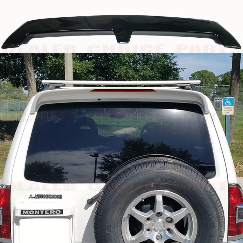 Mitsubishi Montero 2001-04 2005 2006 alerón de techo estilo de fábrica con L negro brillante Foto 1 de 1