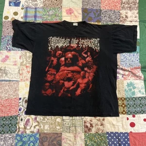 Vintage 90s Faded Cradle of Filth From Cradle To Enslave Boxy Shirt Men’s Large - Picture 1 of 10