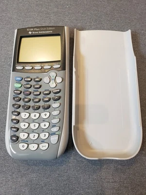 Texas Instruments TI-84 Plus Silver Edition Graphing Calculator W/ Cover Tested - Image 1 of 4