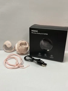 MINISO WIRELESS EARBUDS X15PRO PINK NEW! - Picture 1 of 7