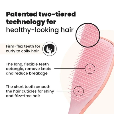 Tangle Teezer Ultimate Detangling Hair brush Straight or Curly - Orange / PINK